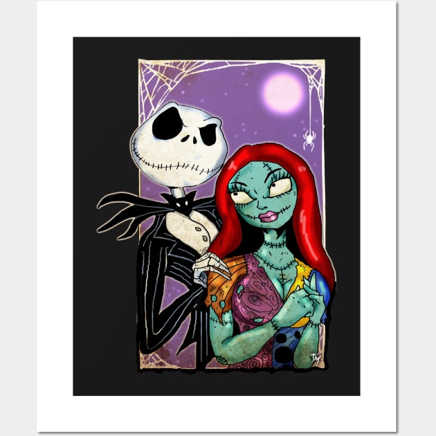 Jack and Sally Wall Art by Trapjaw1974